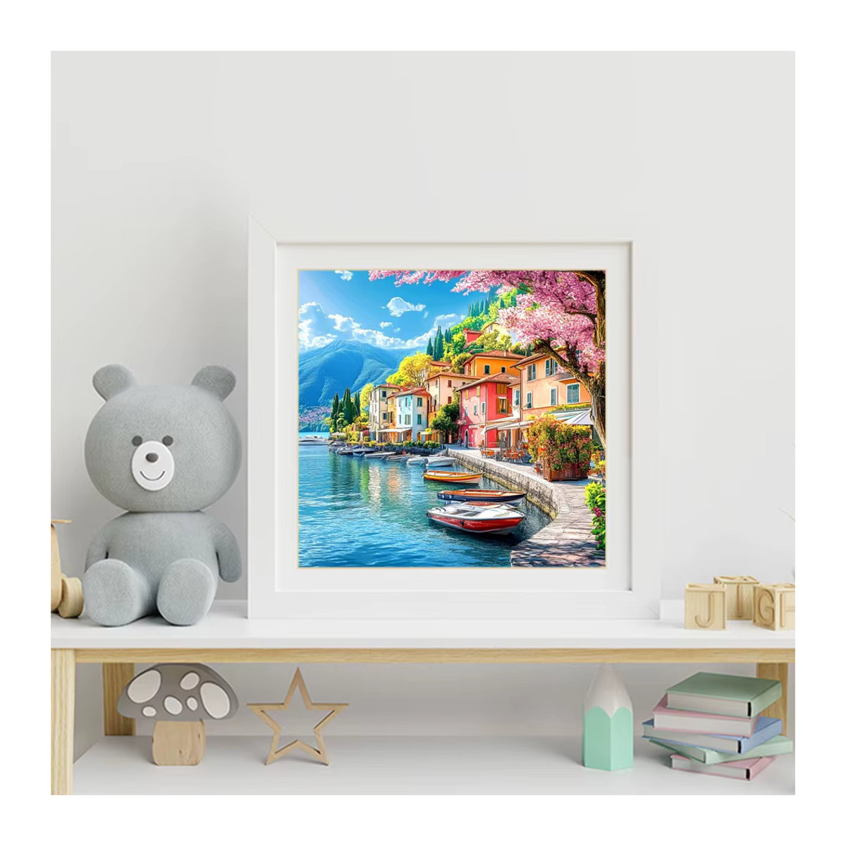EverShine Diamantmalerei Landschaft am Meer als quadratisches Strass-Mosaik Bild in Mehrfarbig - Bild 3