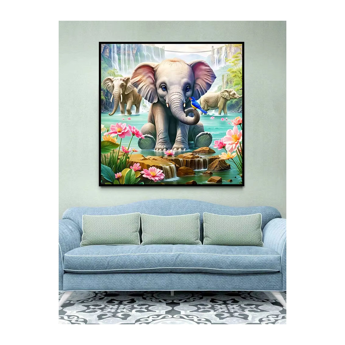 Evershine Diamantmosaik Elefant DIY Malerei Set für Anfänger in Mehrfarbig - Bild 4