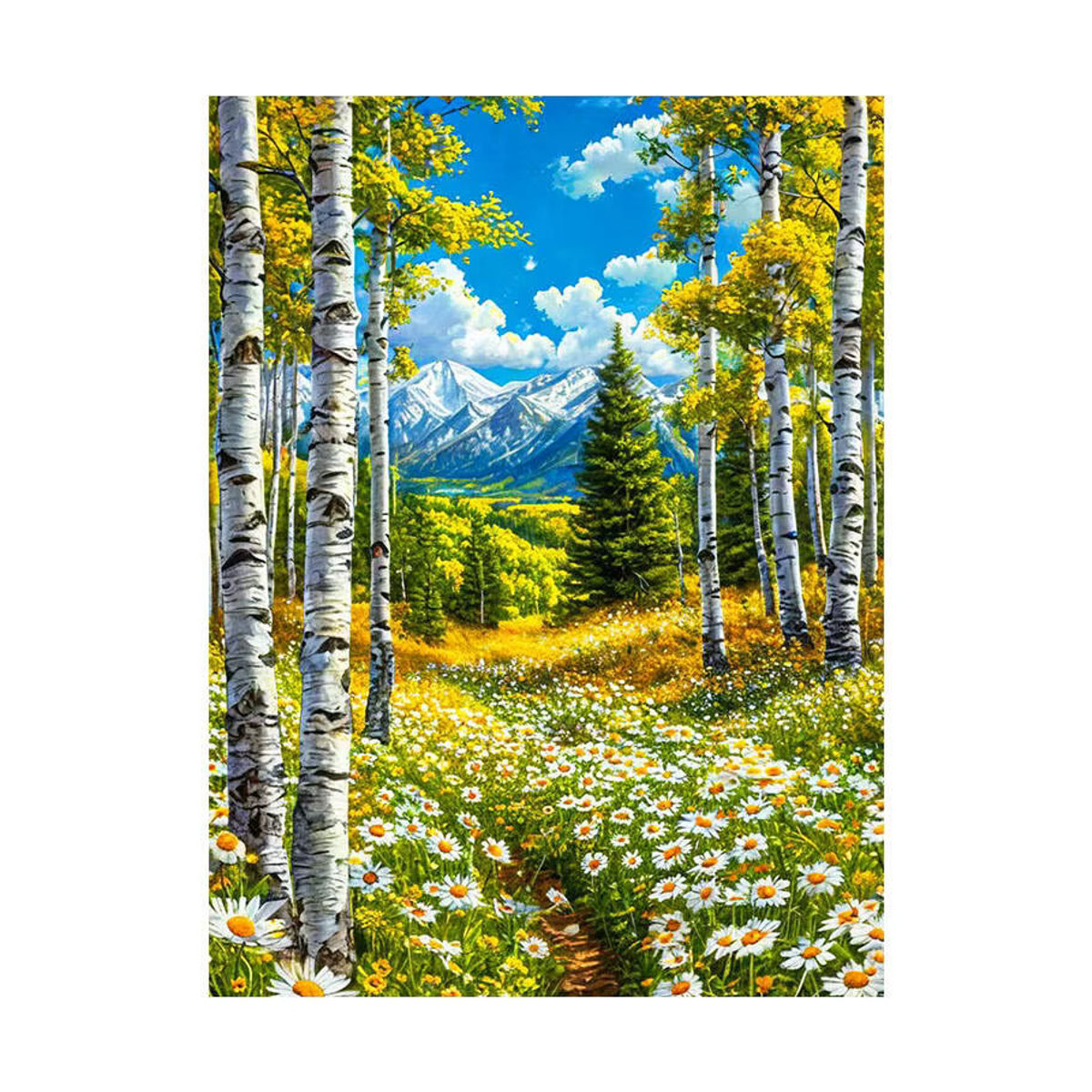 Evershine Diamantstickerei Set Landschaft mit Wald und Bergen in Mehrfarbig als Wanddekoration - Bild 5