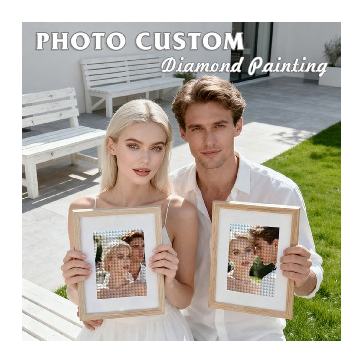 EverShine DIY 5D Diamantgemälde Set mit runden Bohrern und Foto-Mosaik in Mehrfarbig - Bild 1