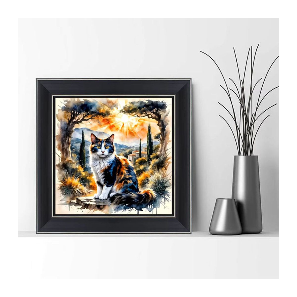 EverShine DIY Diamant-Mosaik Set Katze als Voll-Diamant-Malerei für kreative Wanddekoration, mehrfarbig - Bild 3