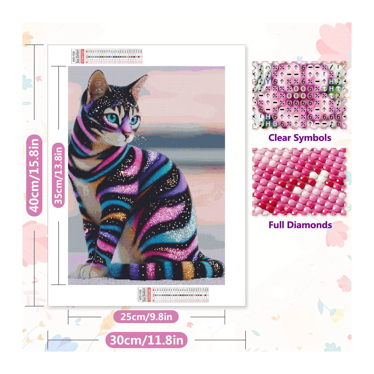 EverShine DIY Diamant-Stickerei Katzenmosaik als mehrfarbiges Kätzchen-Bastelset für Erwachsene - Bild 2