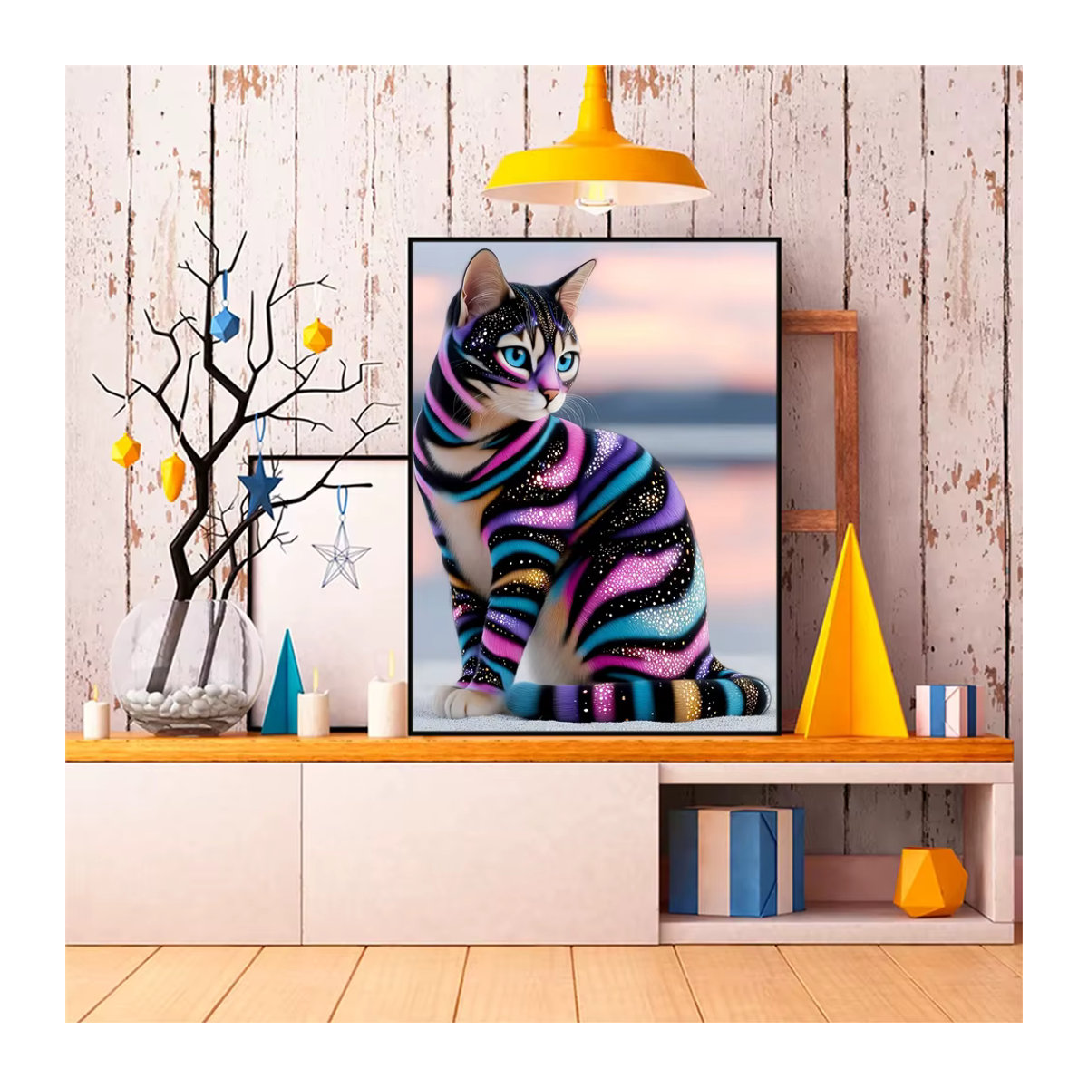 EverShine DIY Diamant-Stickerei Katzenmosaik als mehrfarbiges Kätzchen-Bastelset für Erwachsene - Bild 3