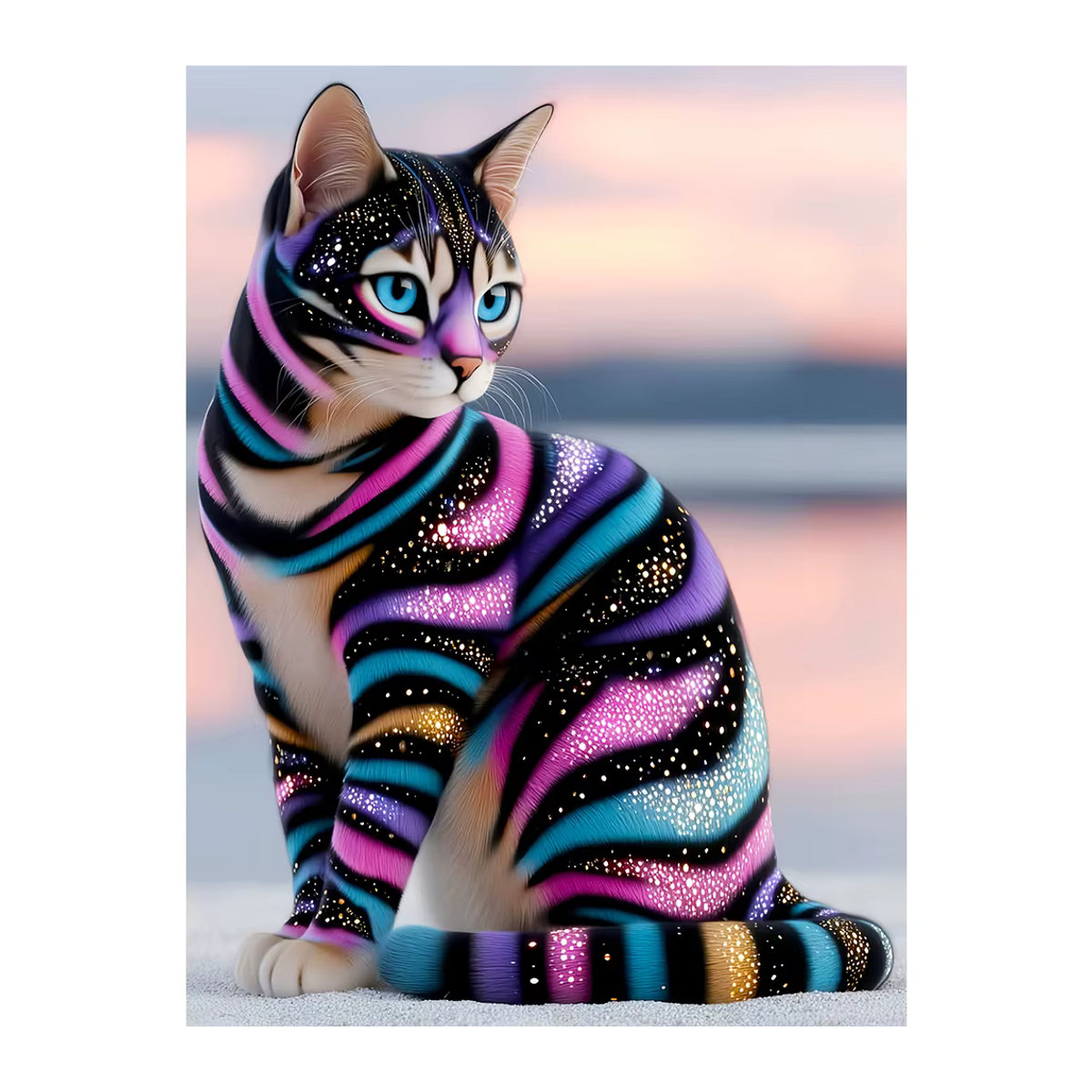 EverShine DIY Diamant-Stickerei Katzenmosaik als mehrfarbiges Kätzchen-Bastelset für Erwachsene - Bild 4