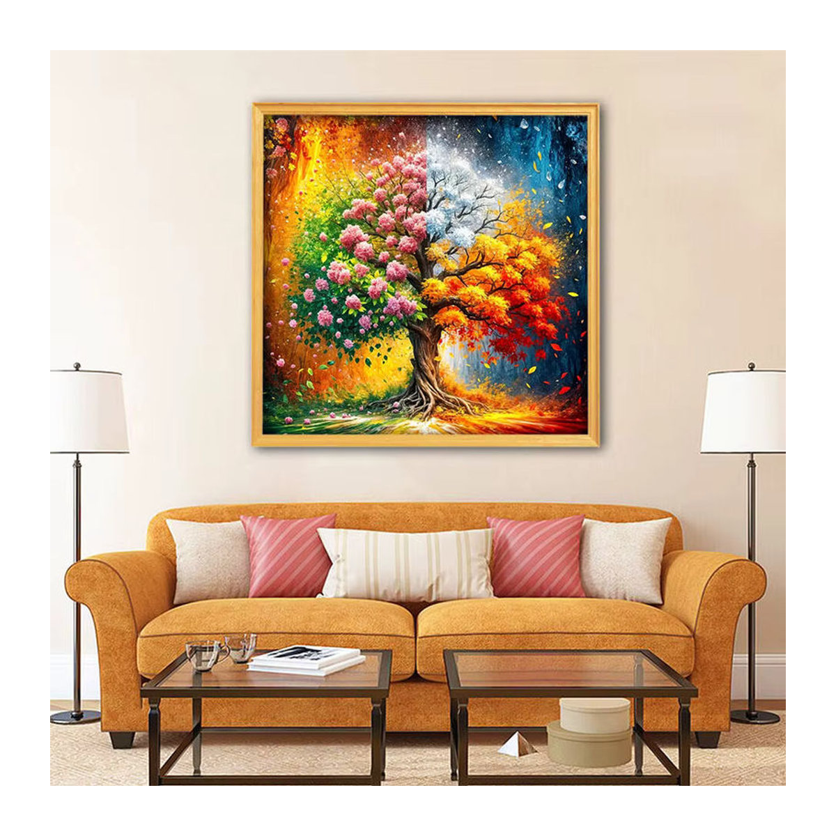 EverShine DIY Diamantmalerei Baum 5D Mosaik Set mit runden Bohrern für Fantasy Landschaft Dekoration in Mehrfarbig - Bild 2