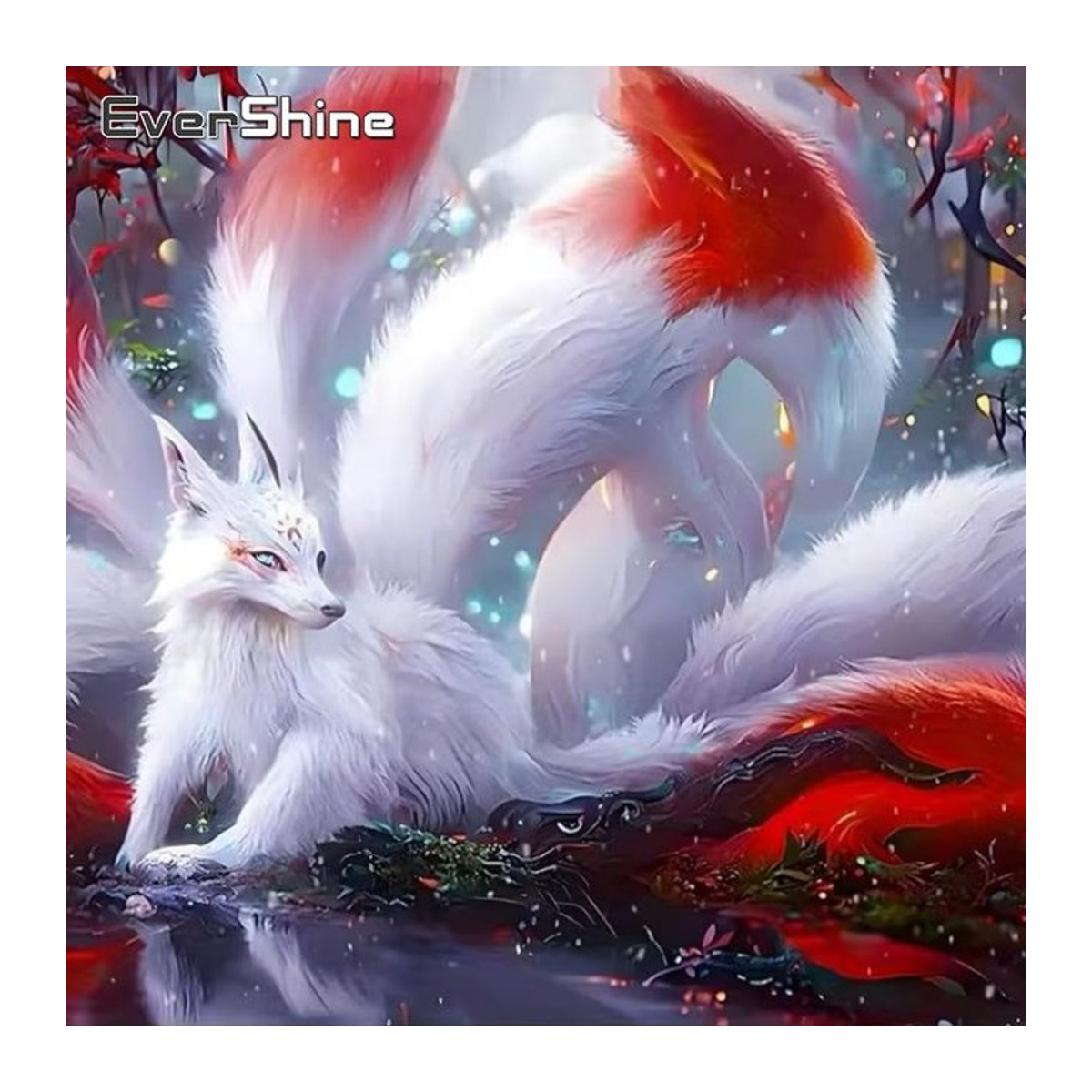 EverShine DIY-Diamantmalerei Fuchs-Motiv mit quadratischer Tier-Stickerei in Mehrfarbig - Bild 1