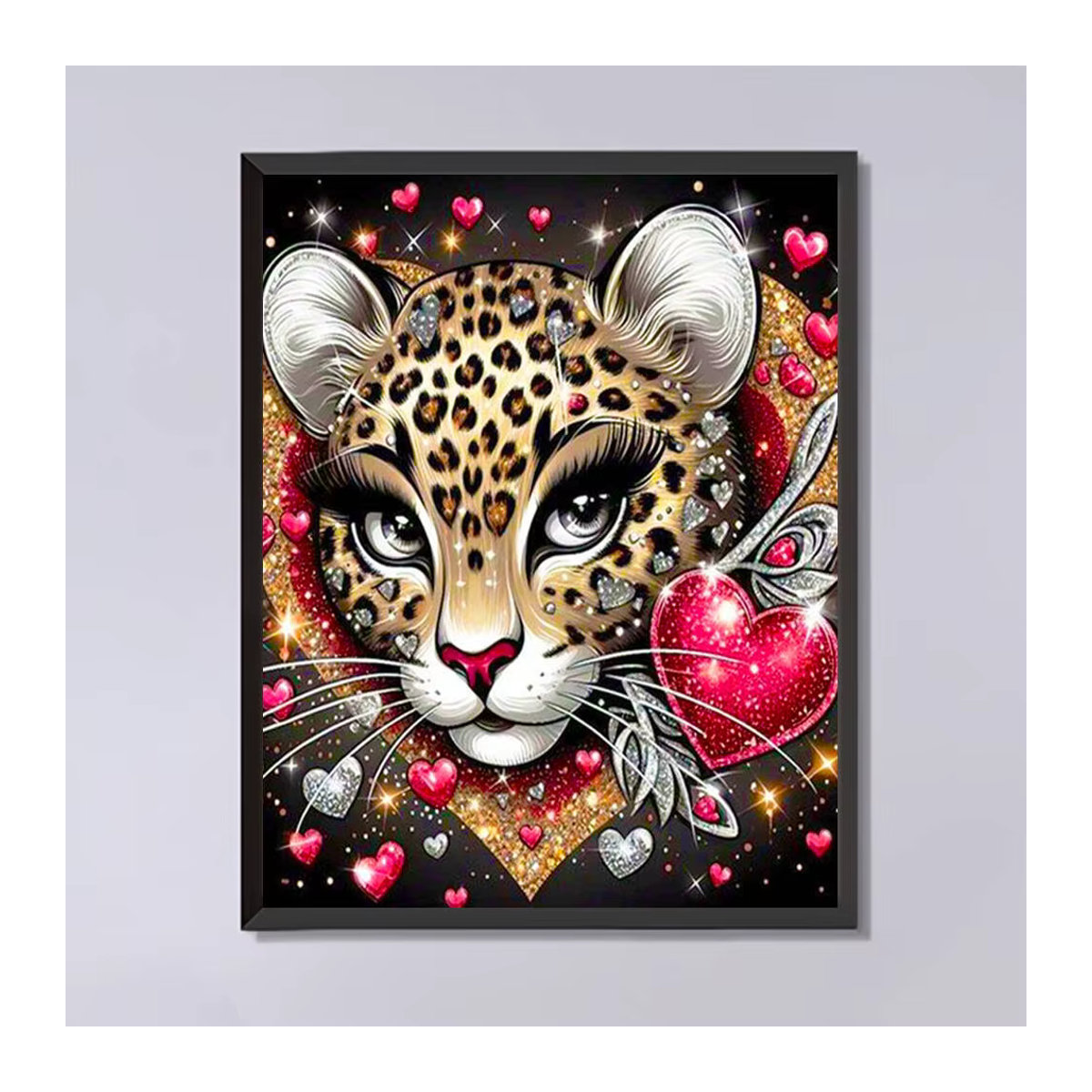 Evershine DIY Diamantmalerei Leopard Tier Motiv in Rund, Mehrfarbig - Bild 4