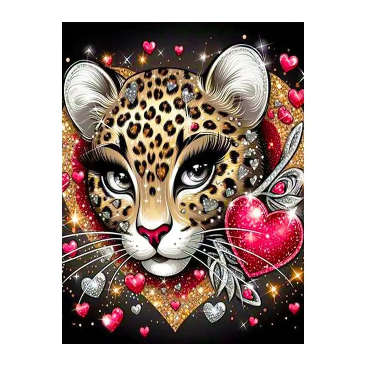 Evershine DIY Diamantmalerei Leopard Tier Motiv in Rund, Mehrfarbig - Bild 5