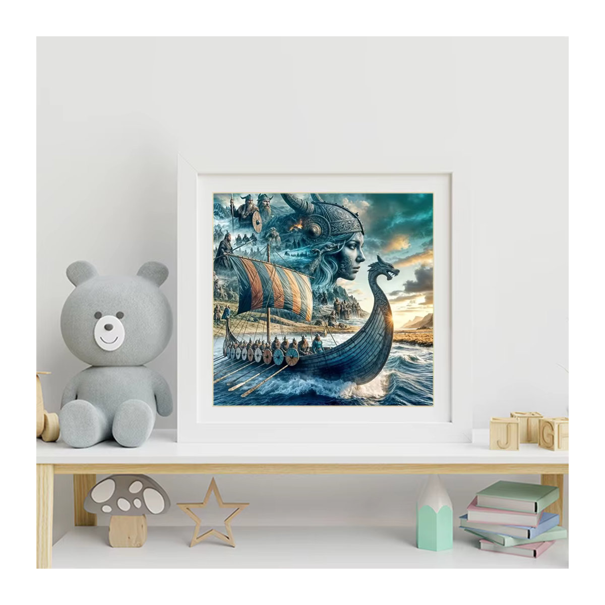 EverShine DIY Diamantmalerei Schiff Landschaft Motiv mit quadratischen Steinen in Mehrfarbig - Bild 3