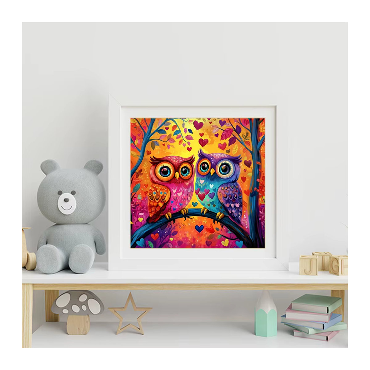 EverShine DIY Diamantmalerei Vogelbild mit mehrfarbigen Strass-Steinen als Mosaik-Stickerei zur Heimdekoration - Bild 3