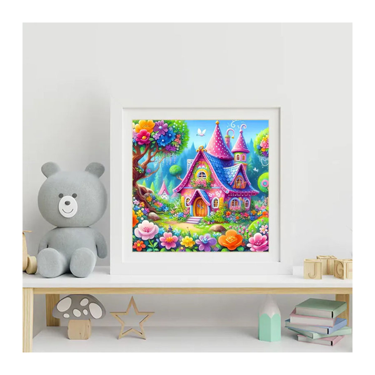 Evershine DIY Voll-Diamant-Mosaik Set Garten-Landschaft mit Gänseblümchen in Mehrfarbig - Bild 3