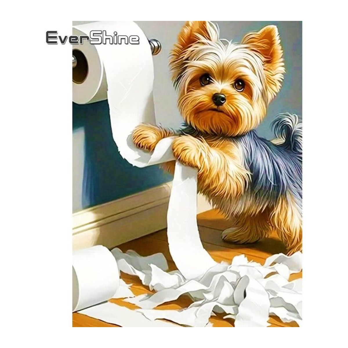 Evershine Hund Diamant Stickerei Cartoon Tier Malerei als Wandbild in Mehrfarbig - Bild 1