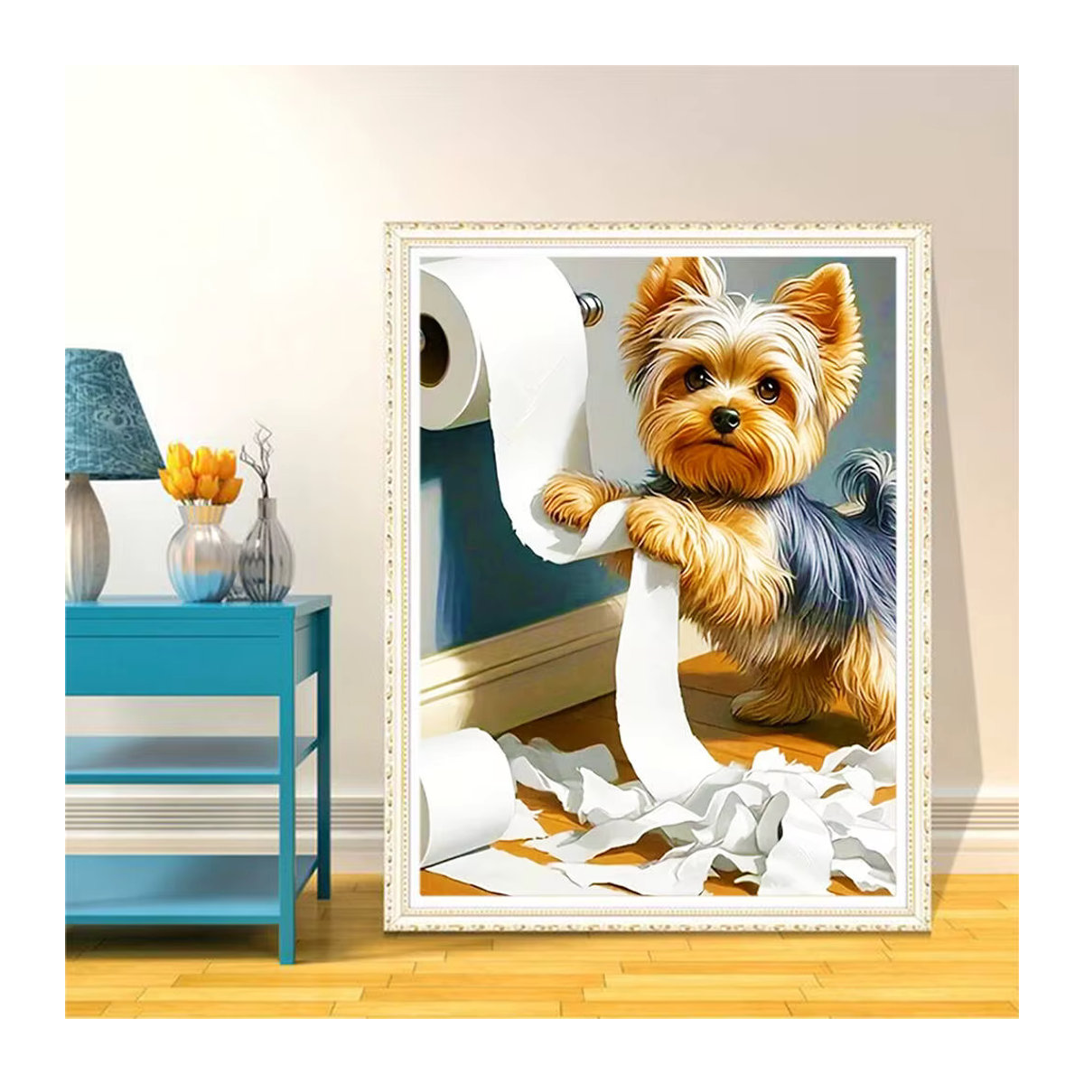 Evershine Hund Diamant Stickerei Cartoon Tier Malerei als Wandbild in Mehrfarbig - Bild 3