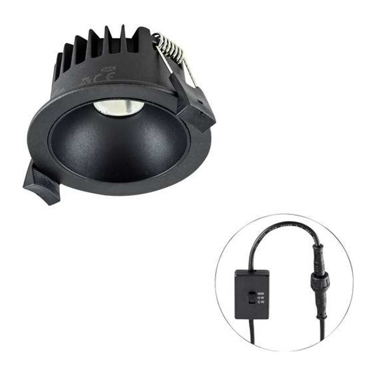 EVN C54N06090925 LED-Einbauleuchte in Schwarz mit 6W Leistung - Bild 1
