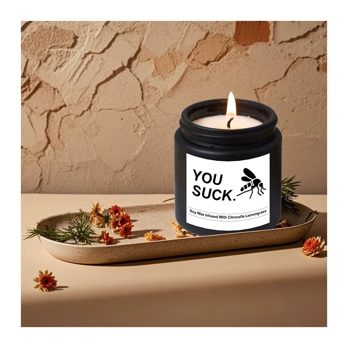 EVODUCK Sojawachskerze mit Citronella und Zitronengras in Schwarz, Zylindrisch, B/T/H: 6,5 x 6 x 6 cm - Bild 4