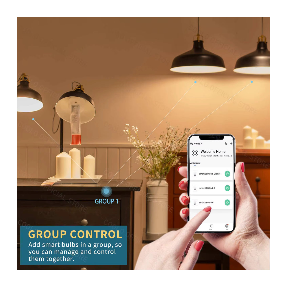 Ewelink Smart LED-Lampe E27 Zigbee Wifi RGB+CW+WW mit 15W und 18W Optionen in Bunt kompatibel mit Alexa Google Smartthings und Yandex - Bild 4