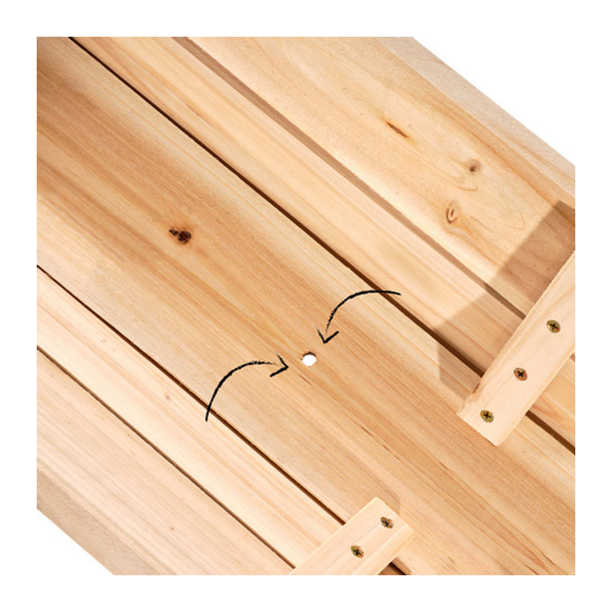 EXIT Aksent Trapezium Hochbeet M aus Kiefernholz in Grau und Natur - Bild 3