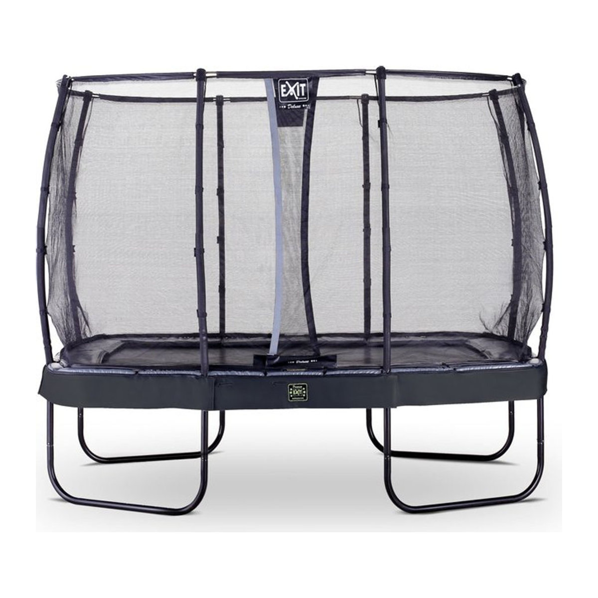 EXIT Elegant Premium Rechteckiges Trampolin mit Deluxe Sicherheitsnetz in Schwarz, B/T/H: 366 x 214 x 214 cm - Bild 1