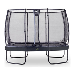 EXIT Elegant Premium Rechteckiges Trampolin mit Deluxe Sicherheitsnetz in Schwarz, B/T/H: 366 x 214 x 214 cm