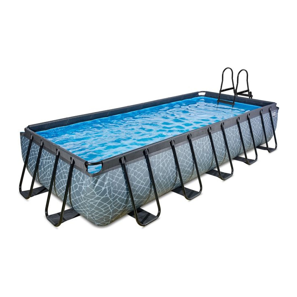 EXIT Wood Pool aus Holz und Kunststoff in Grau oder Blau mit Sandfilterpumpe, B/T/H: 540 x 250 x 100 cm - Bild 1