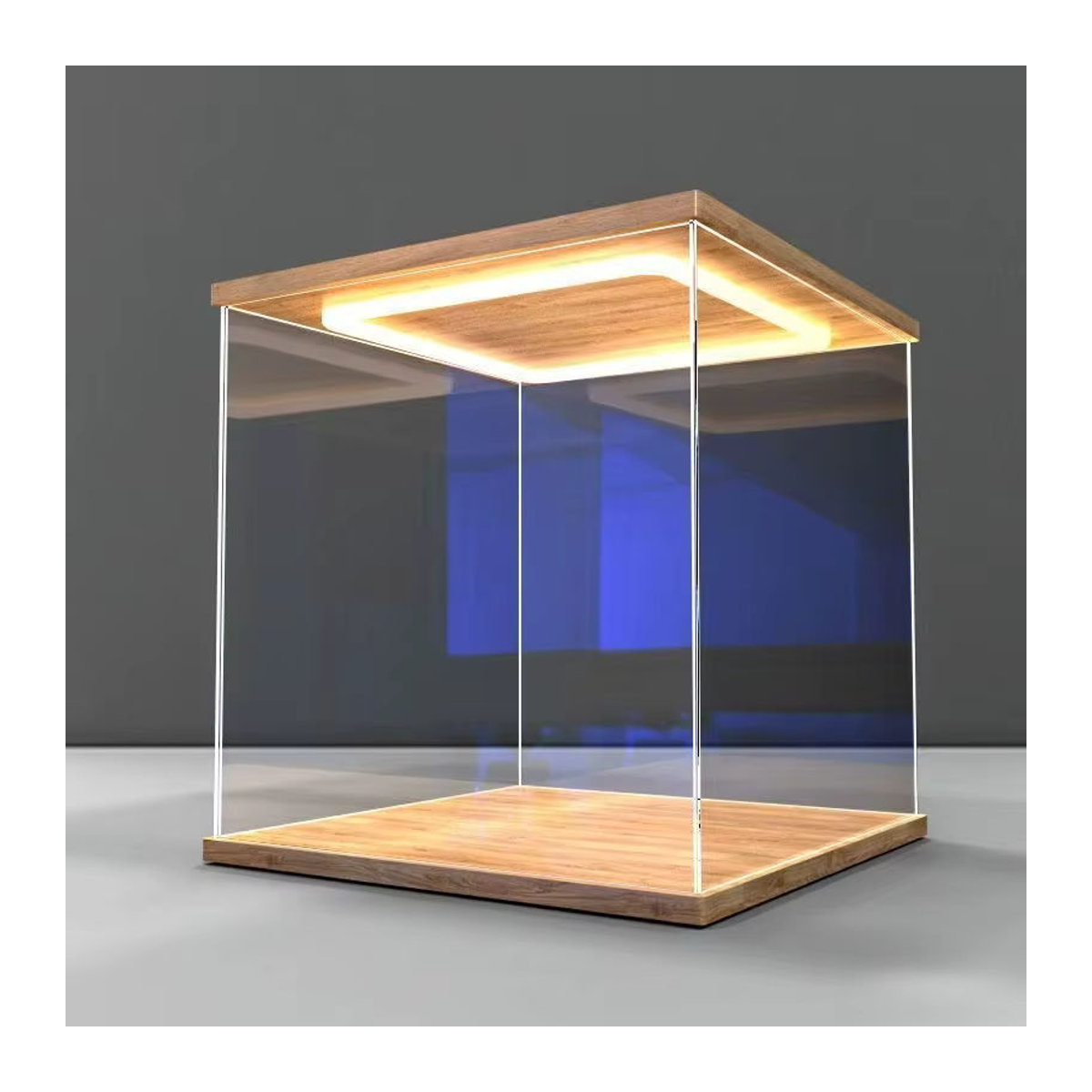 Exklusive Acryl-Vitrine für Zenless Zone Zero Ellen Joe Statuen in transparentem Design aus Kunststoff und Holz zur Raumdekoration - Bild 1