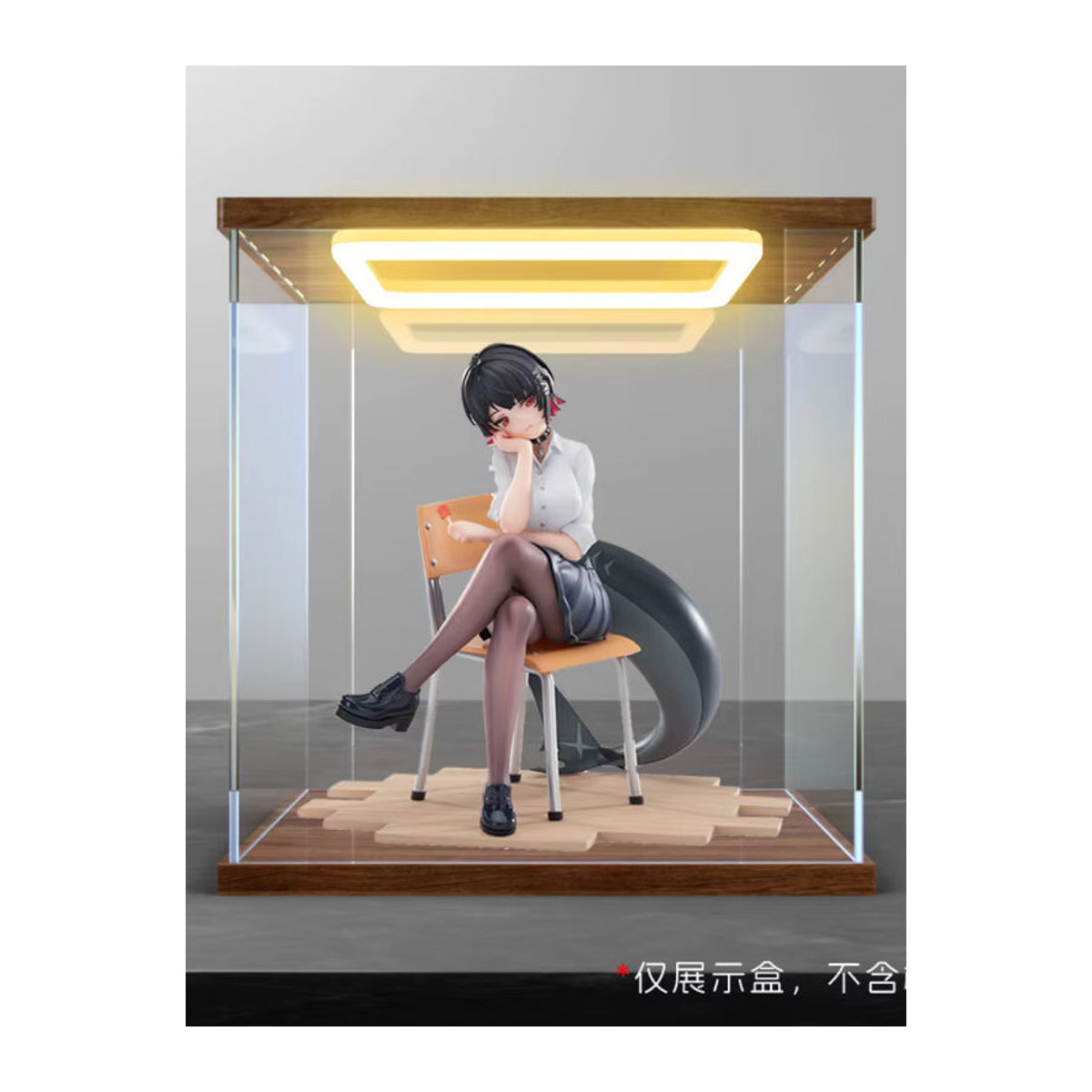 Exklusive Acryl-Vitrine für Zenless Zone Zero Ellen Joe Statuen in transparentem Design aus Kunststoff und Holz zur Raumdekoration - Bild 5