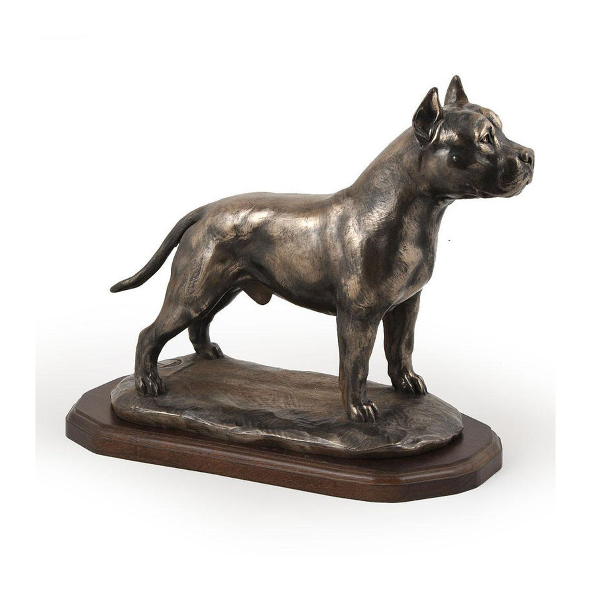 Exklusive Hundefigur American Staffordshire Terrier von Art-Dog in Braun aus Kunstharz und Bronze - Bild 2