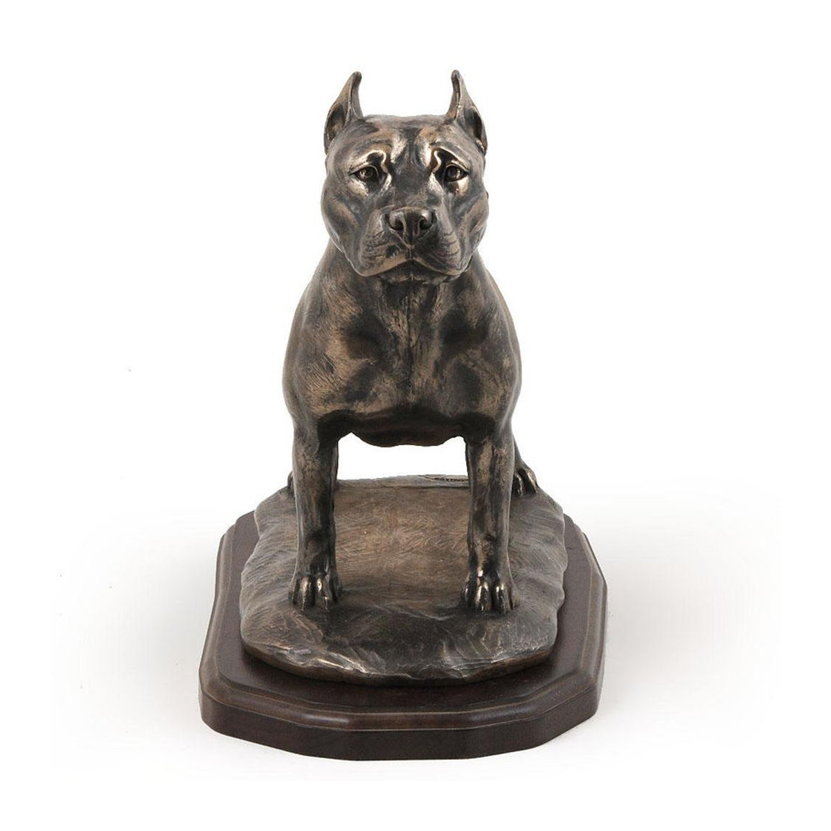 Exklusive Hundefigur American Staffordshire Terrier von Art-Dog in Braun aus Kunstharz und Bronze - Bild 5