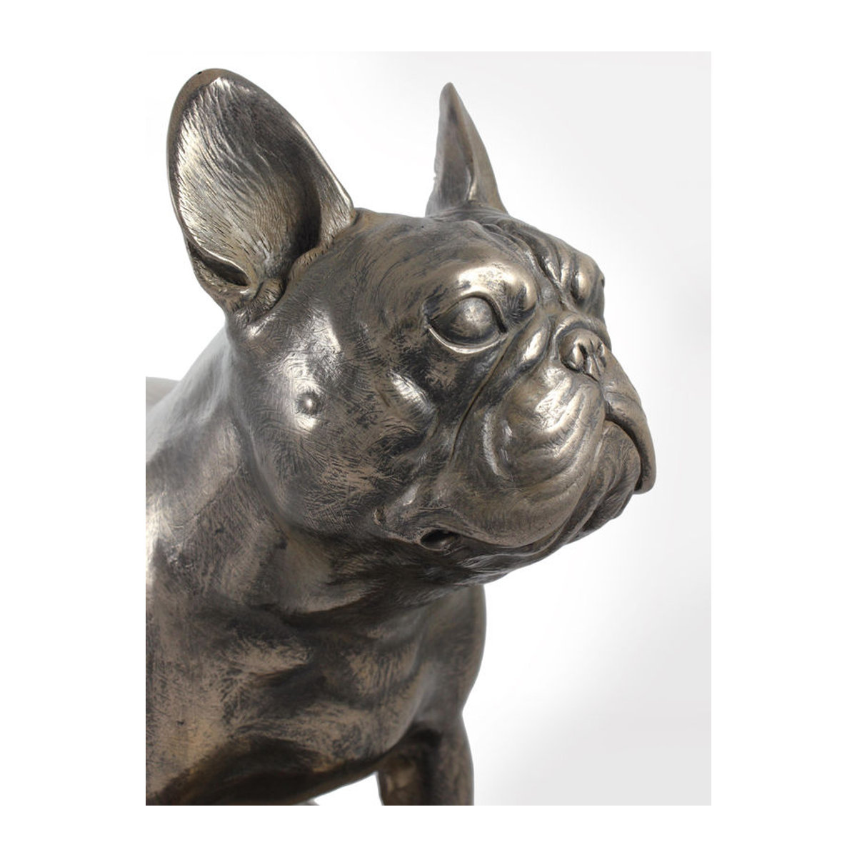 Exklusive Hundefigur Französische Bulldogge von Art-Dog in Braun aus Kunstharz und Metall - Bild 3