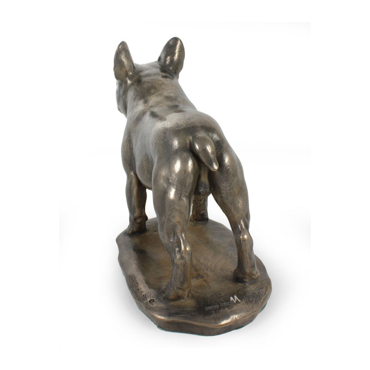 Exklusive Hundefigur Französische Bulldogge von Art-Dog in Braun aus Kunstharz und Metall - Bild 6