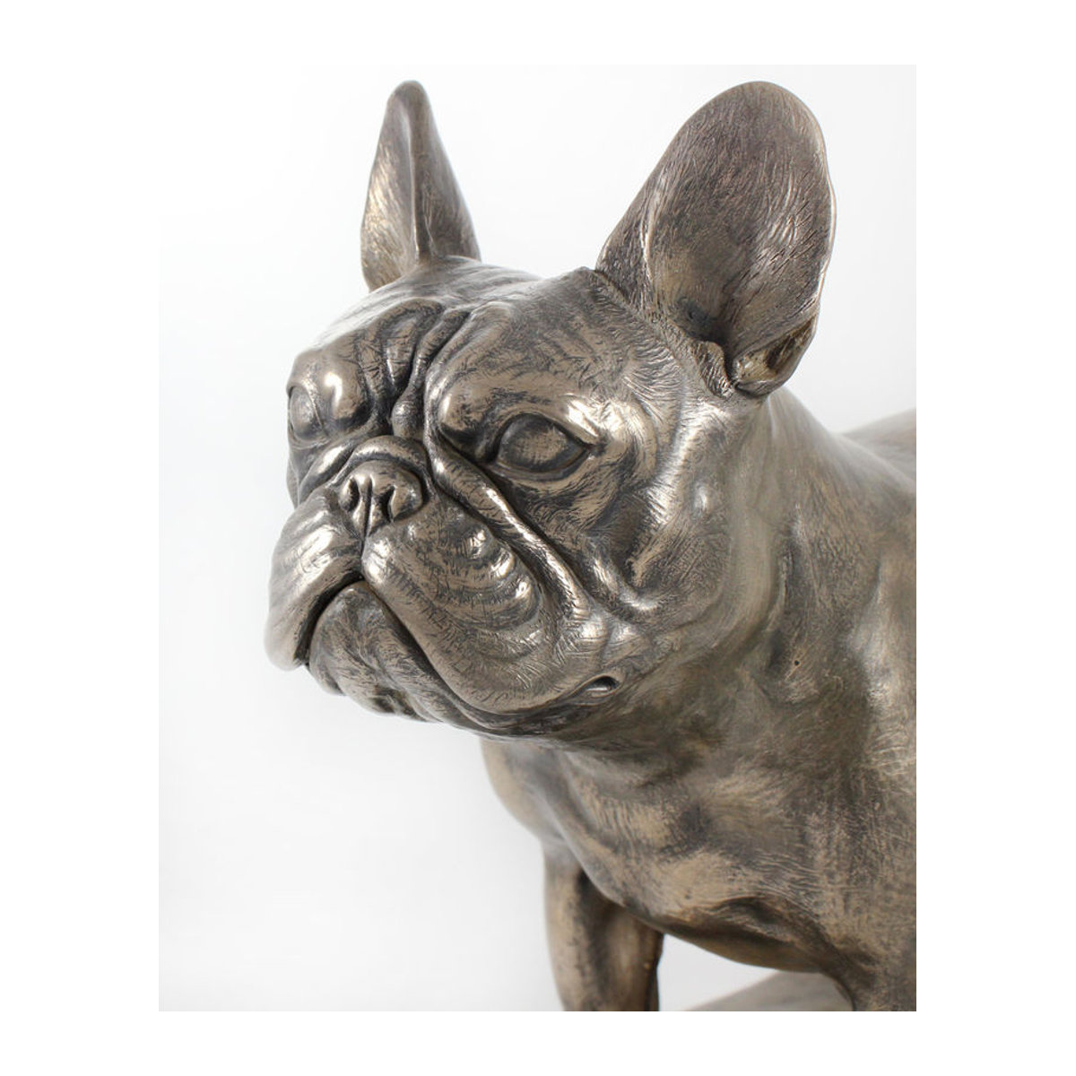 Exklusive Hundefigur Französische Bulldogge von Art-Dog in Braun aus Kunstharz und Metall - Bild 7