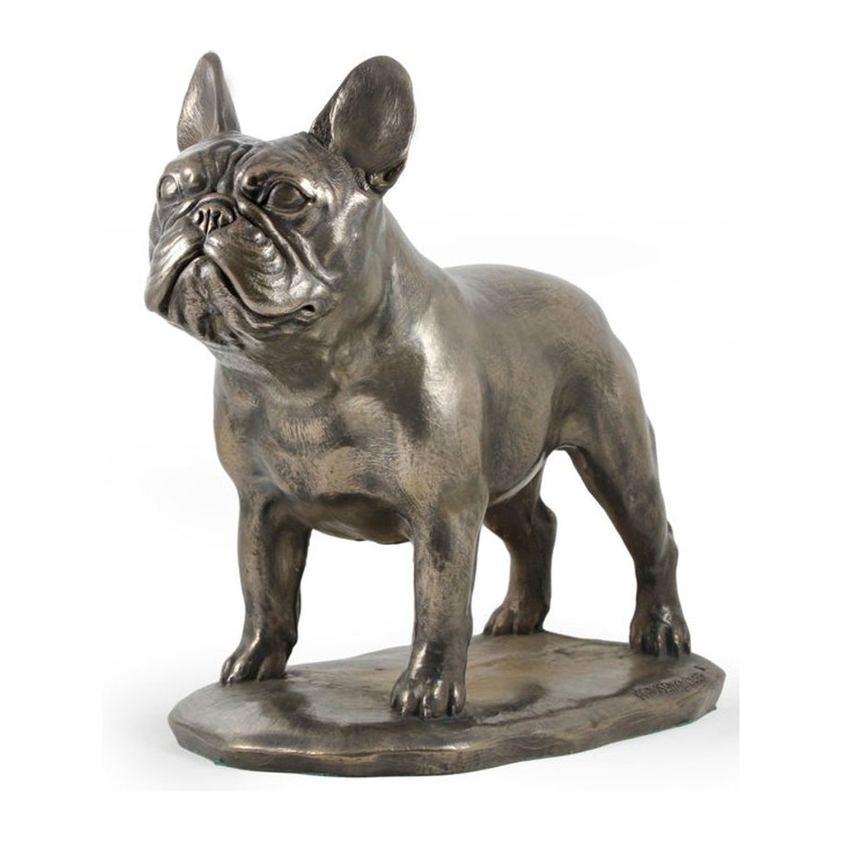 Exklusive Hundefigur Französische Bulldogge von Art-Dog in Braun aus Kunstharz und Metall - Bild 8
