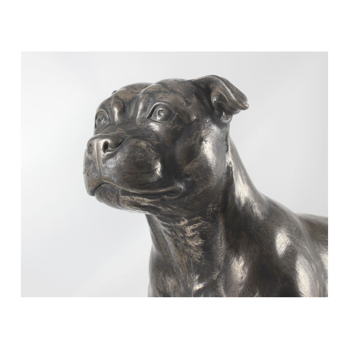 Exklusive Staffordshire Bull Terrier Hundefigur von Art-Dog in Braun aus Kunstharz und Bronze - Bild 5