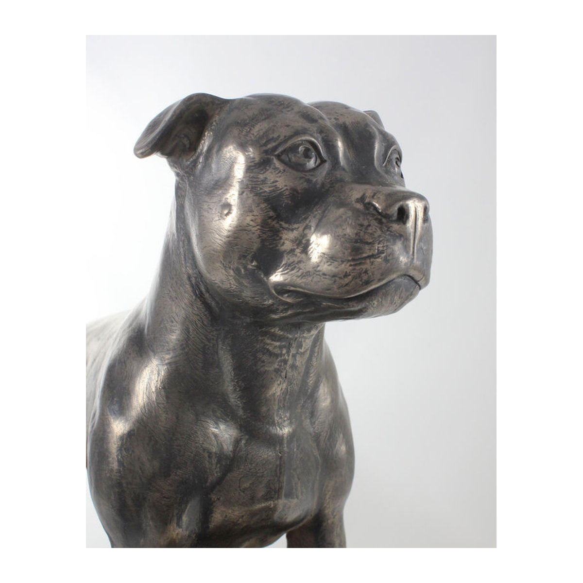 Exklusive Staffordshire Bull Terrier Hundefigur von Art-Dog in Braun aus Kunstharz und Bronze - Bild 8