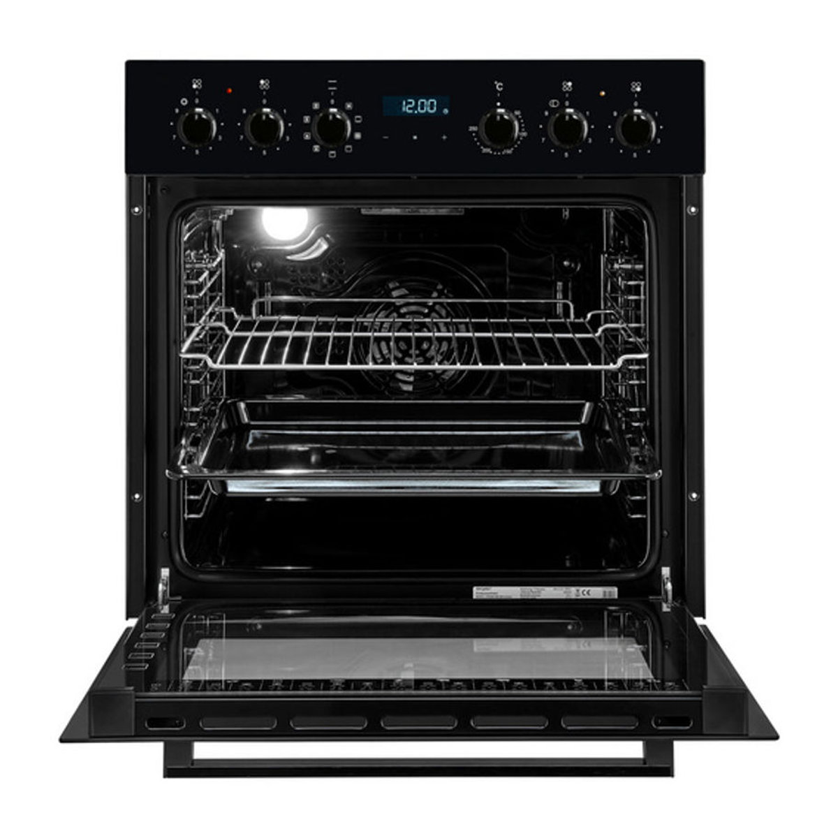 Exquisit Einbau-Herd-Set EHE285-HBZ-020 in Schwarz mit 4 Kochfeldern und 75 l Backofenvolumen aus Metall und Glas - Bild 2