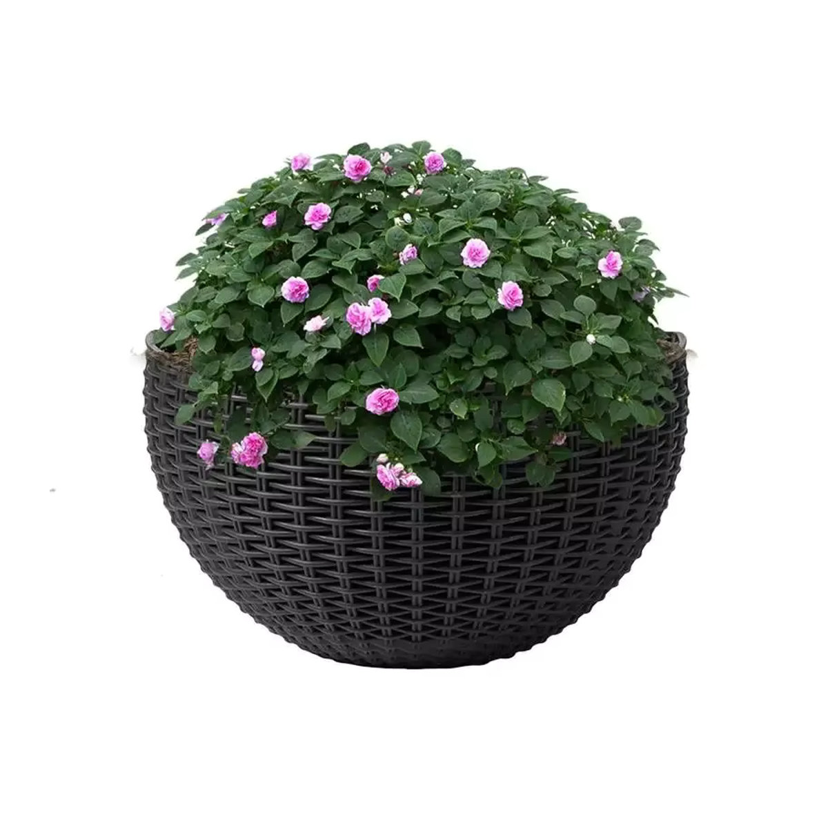 Exquisiter Wand-Blumentopf aus Kunststoff in Schwarz, geometrisches Design für Indoor und Outdoor zur Dekoration von Pflanzen - Bild 7