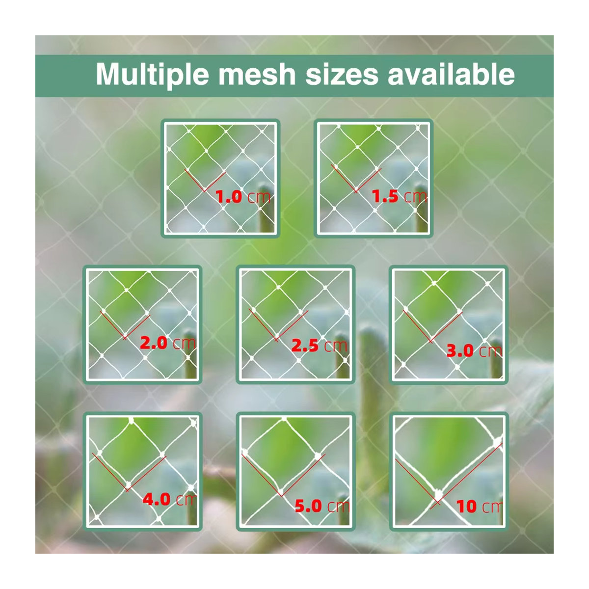 Extra starkes Anti-Vogel-Netz aus Nylon als Gartennetz zum Schutz von Obst, Ernte, Pflanzen und Bäumen gegen Vögel und Rehe - Bild 4