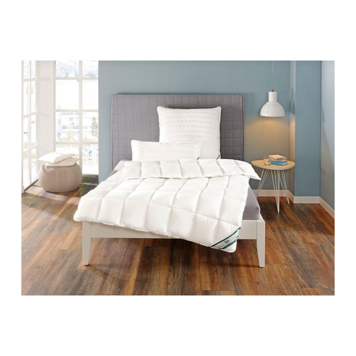 f.a.n. Steppbett Medisan in Weiß mit Baumwolle und Polyester, B/T/H: 135 x 200 cm - Bild 1
