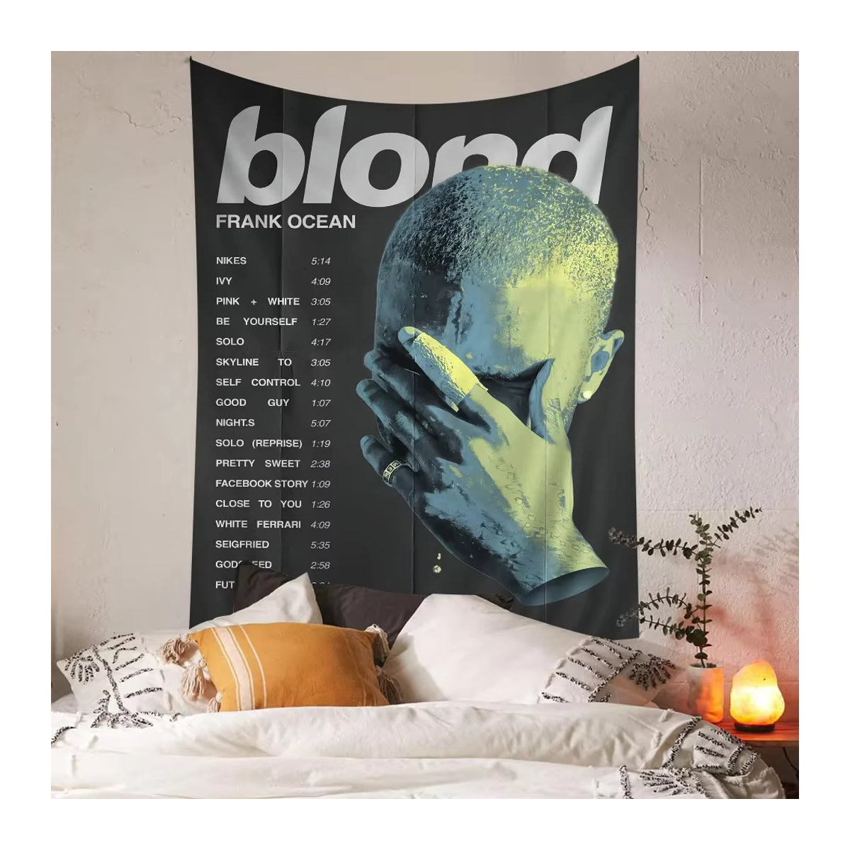 F-Frank Blonde Ozeane Anime Wandteppich als dekorativer Wandbehang in Mehrfarbig, Rechteckig - Bild 2
