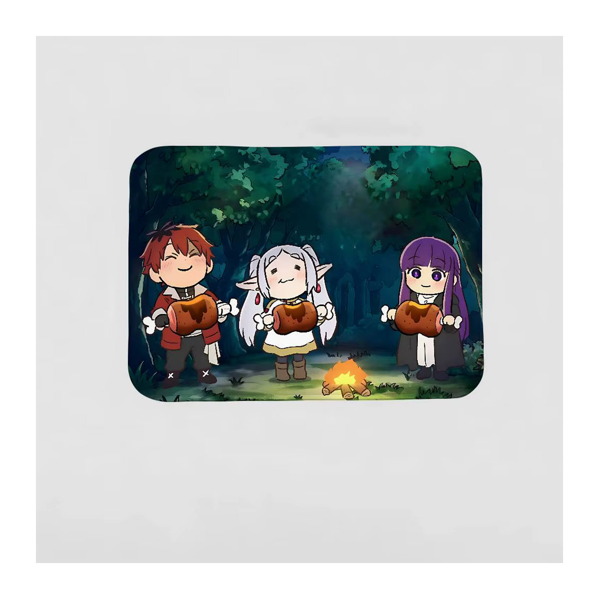 F-Frieren Beyond Journey's End Bodenmatte aus bedrucktem Flanell in Mehrfarbig für Badezimmer, Küche und Eingangsbereich - Bild 7