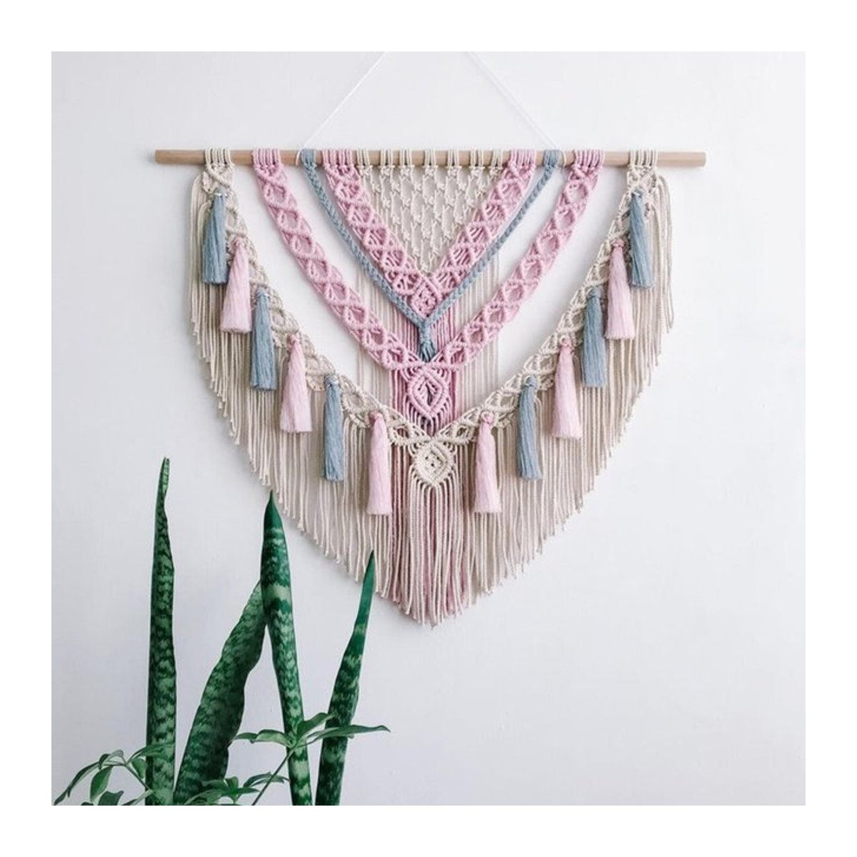 F&Z HomeGoods Store Bohemian Wandteppich Handgewebt mit geometrischem Muster in Mehrfarbig, Textil Wandbehang für dein Zuhause - Bild 1