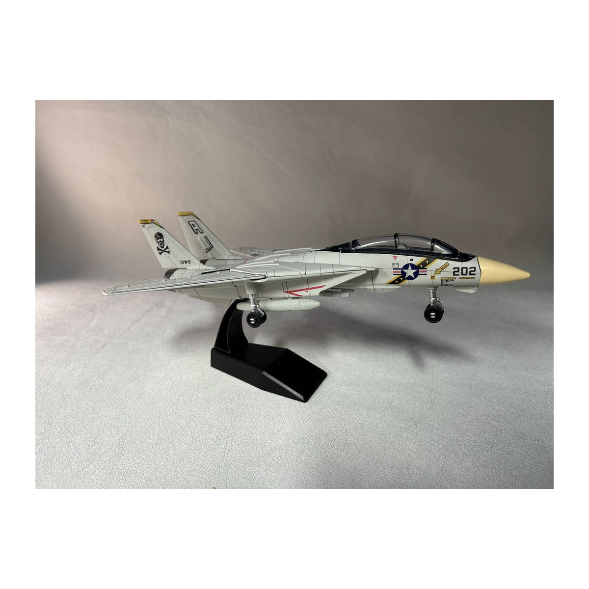 F14 Tomcat Modellbausatz 1/72 Flugzeug Kit aus ABS-Kunststoff in Grau als 3D Puzzle und statische Dekoration für Erwachsene - Bild 2