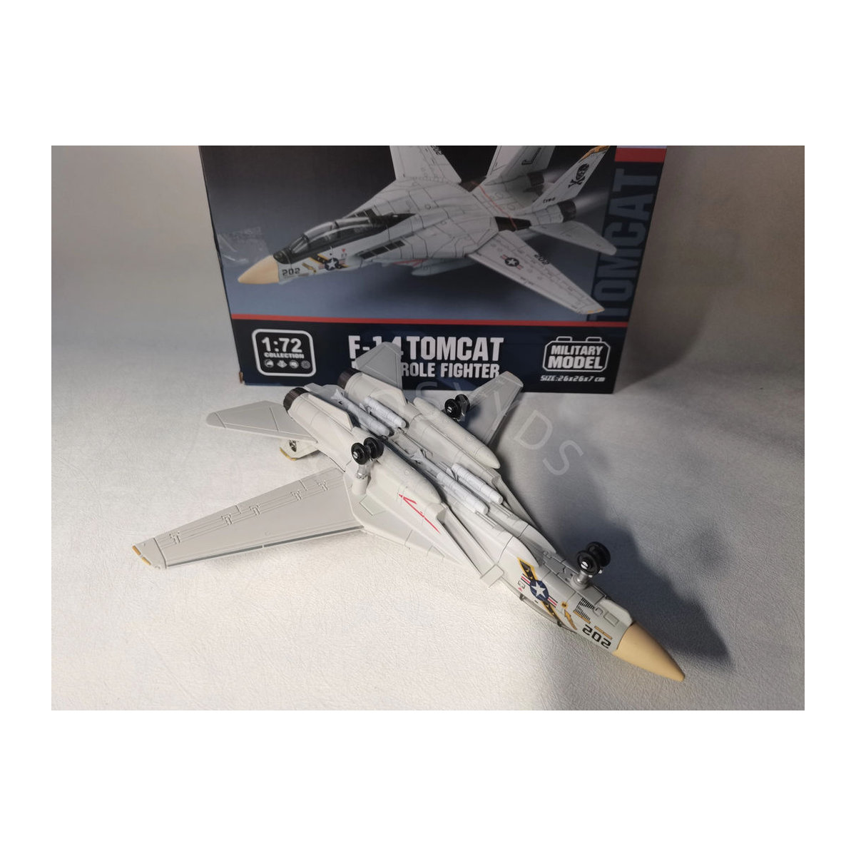 F14 Tomcat Modellbausatz 1/72 Flugzeug Kit aus ABS-Kunststoff in Grau als 3D Puzzle und statische Dekoration für Erwachsene - Bild 5