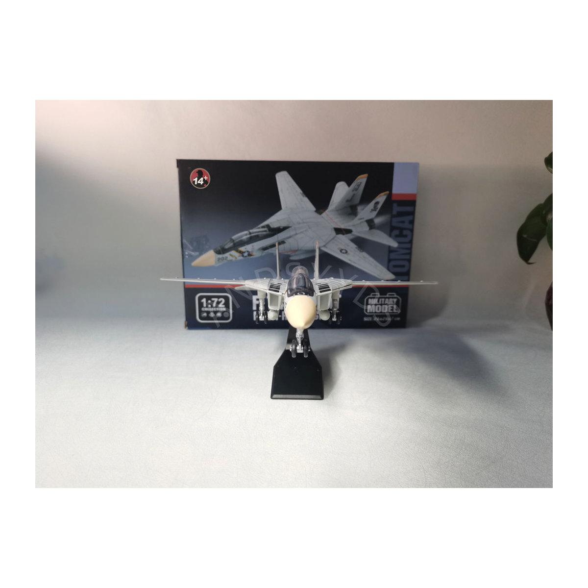 F14 Tomcat Modellbausatz 1/72 Flugzeug Kit aus ABS-Kunststoff in Grau als 3D Puzzle und statische Dekoration für Erwachsene - Bild 6