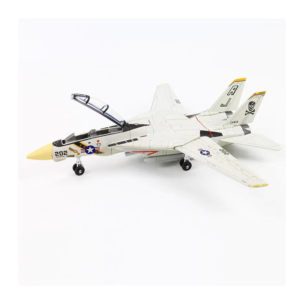 F14 Tomcat Modellbausatz 1/72 Flugzeug Kit aus ABS-Kunststoff in Grau als 3D Puzzle und statische Dekoration für Erwachsene - Bild 7