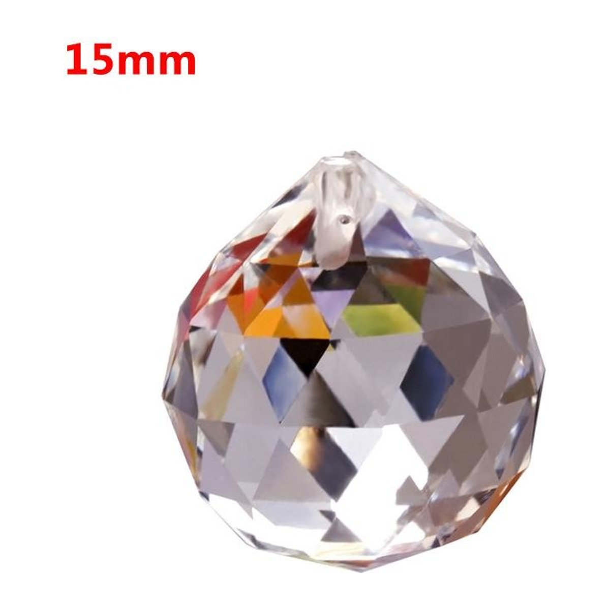 Facettierter Feng Shui Kristall Sonnenfänger aus K9 Kristall Glas in Transparent, hängende Kristallkugel als Prisma - Bild 1