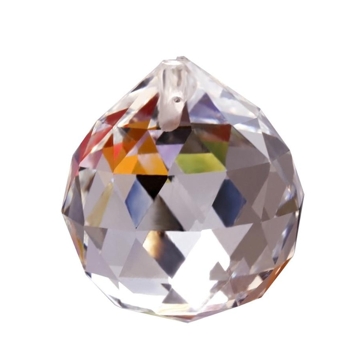 Facettierter Feng Shui Kristall Sonnenfänger aus K9 Kristall Glas in Transparent, hängende Kristallkugel als Prisma - Bild 3