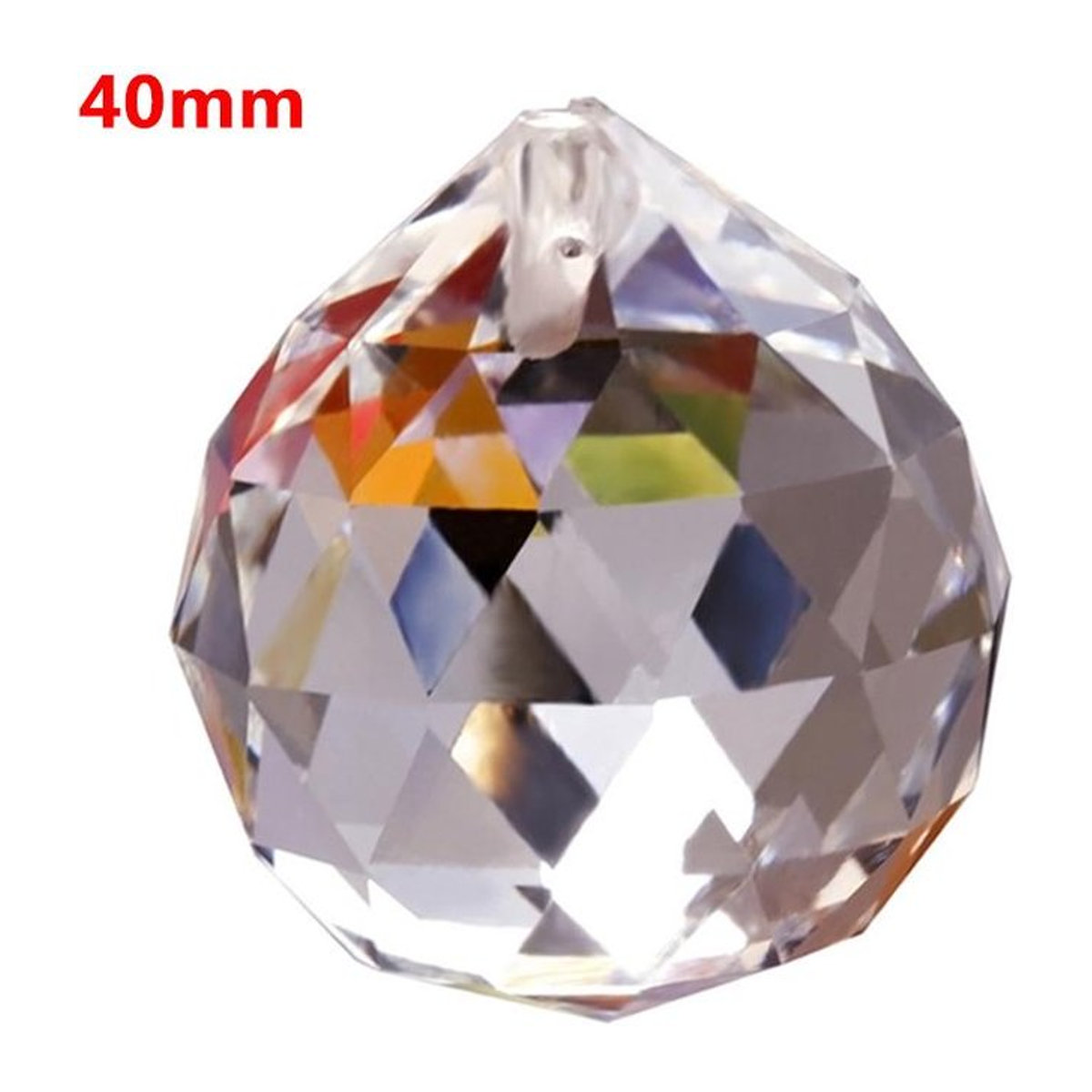 Facettierter Feng Shui Kristall Sonnenfänger aus K9 Kristall, transparente Kugel in verschiedenen Größen, Durchmesser: 40 mm - Bild 1