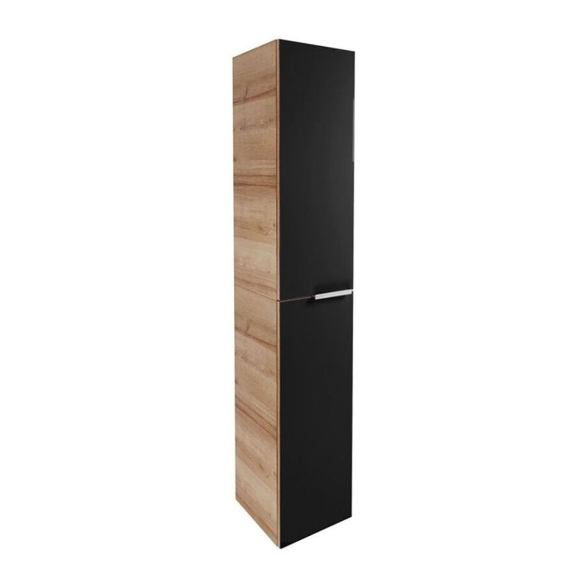 Fackelmann B.brillant Hängeschrank in Asteiche und Anthrazit mit Glasfront und 2 Drehtüren, B/T/H: 30 x 31,8 x 162 cm - Bild 1