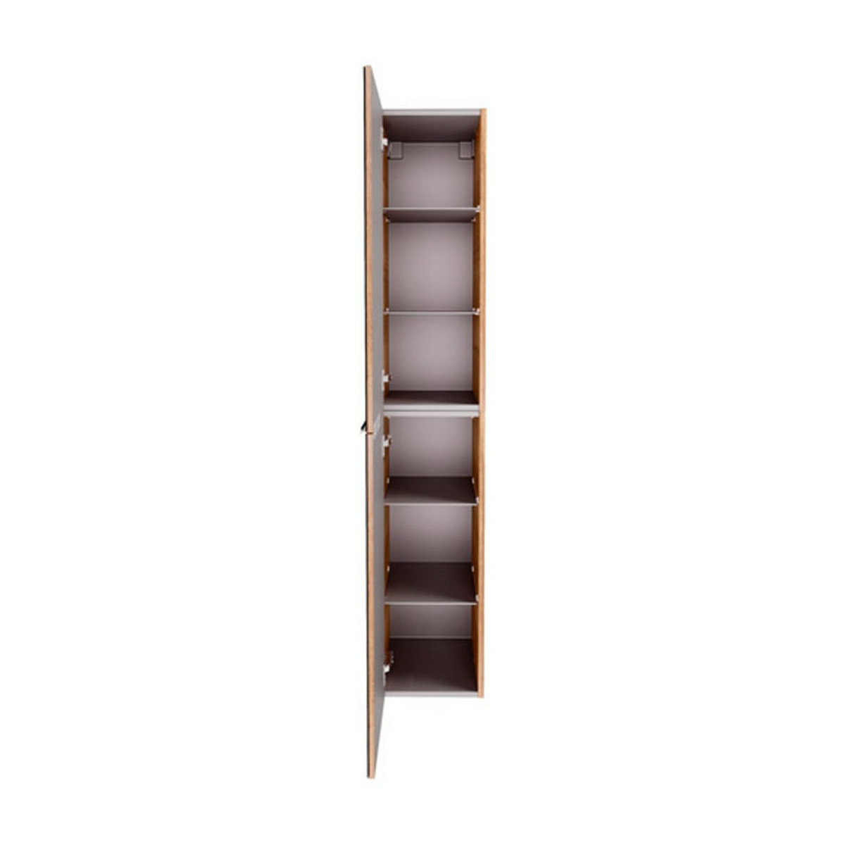 Fackelmann B.brillant Hängeschrank in Asteiche und Anthrazit mit Glasfront und 2 Drehtüren, B/T/H: 30 x 31,8 x 162 cm - Bild 2